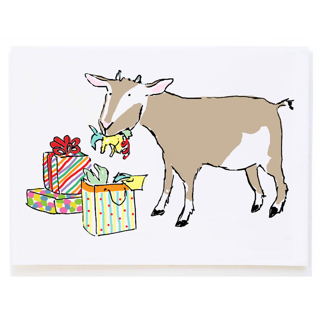 Goat Eating Gifts