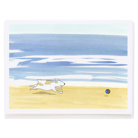 Dog Running on Beach