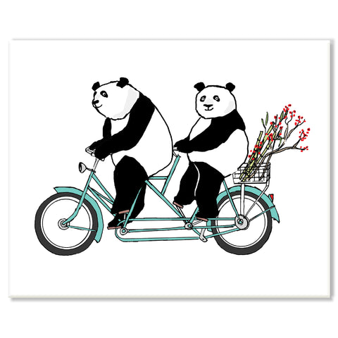 Tandem Pandas Print