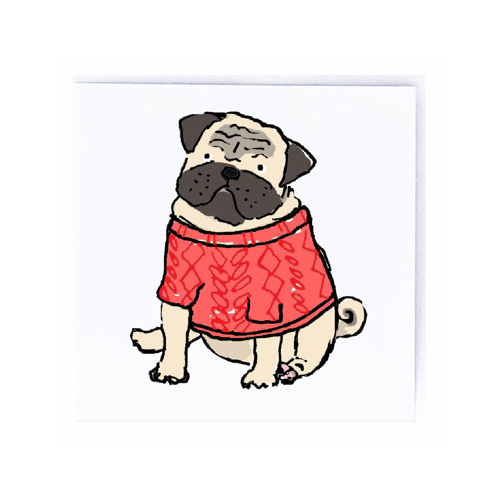 Pug Red Sweater