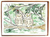 Owls with Mistletoe
