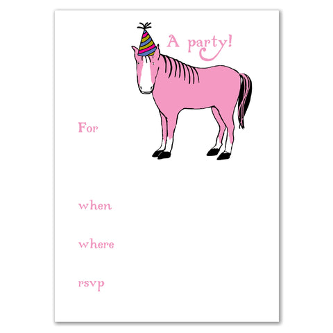 Pink Horse Invitation