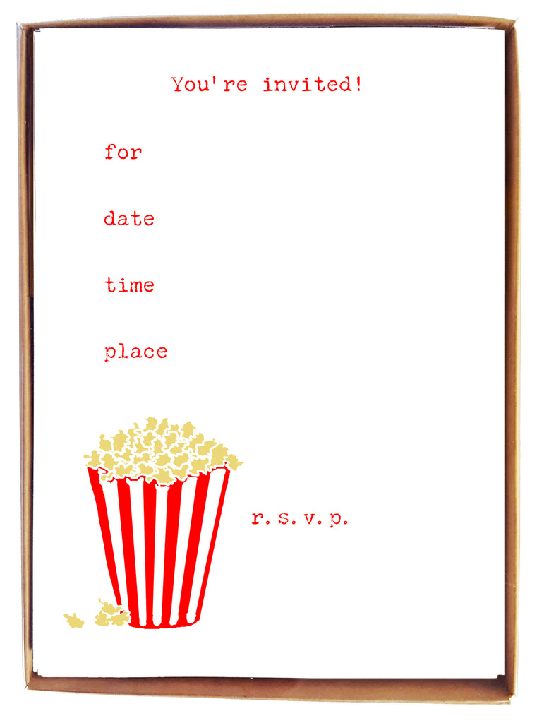 Popcorn Invitation Template